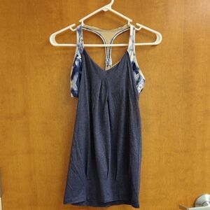 Lululemon Practice Freely Tank Heathered Deep Indigo